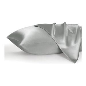 Bedsure Satin Pillowcase for Hair and Skin Queen – Silver Grey Silk Pillowcase 2 Pack 20×30 Inches – Satin Pillow Cases Set of 2 with Envelope Closure, Gifts for Women Men