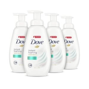 Dove Instant Foaming Body Wash for Softer and Smoother Skin Sensitive Skin Effectively Washes Away Bacteria While Nourishing Your Skin 13.5 oz Pack of 4
