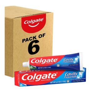 Colgate Cavity Protection Toothpaste with Fluoride, Great Regular Flavor, 6 Ounce (Pack of 6)